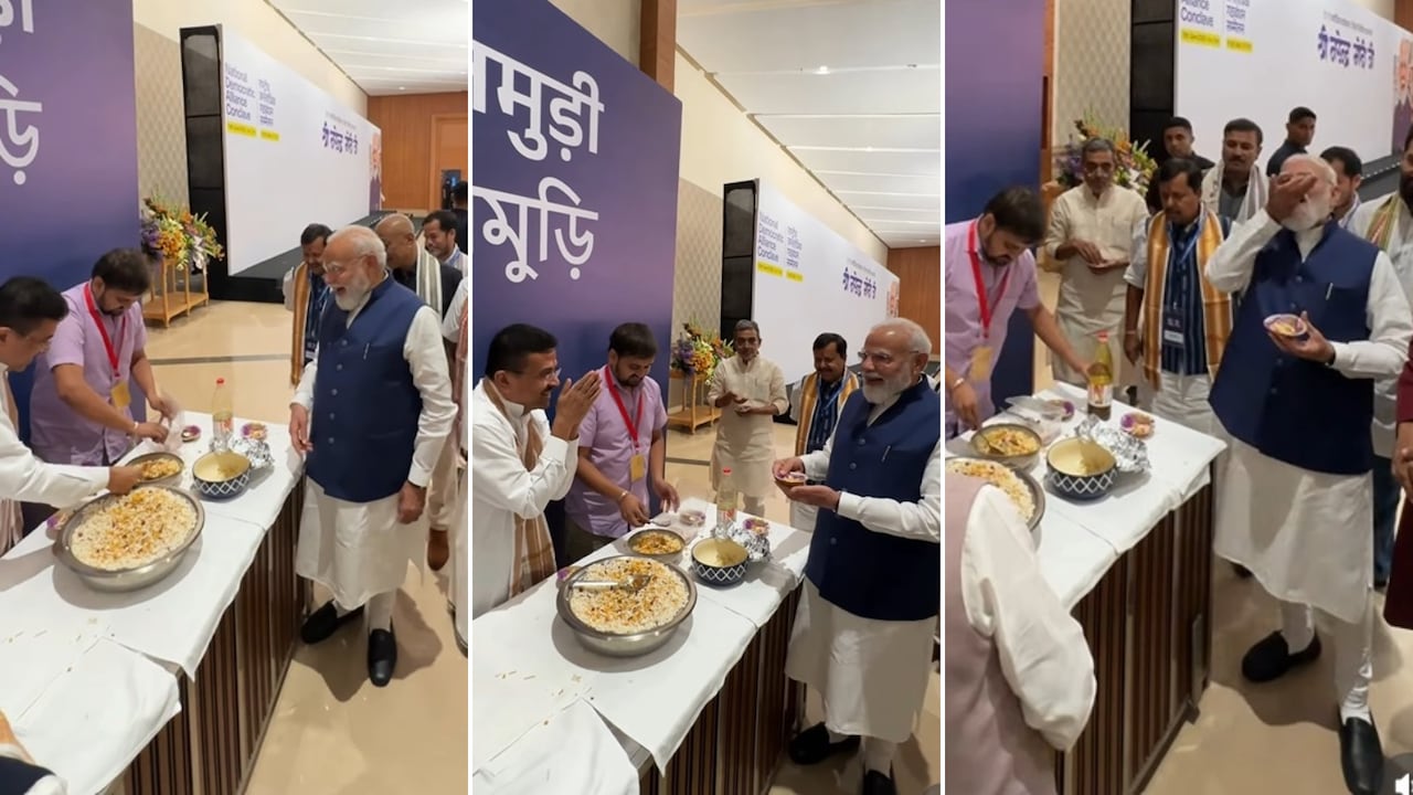 'ये वाला चाहिए...', बंगाल के CM शुभेंदु ने PM मोदी को खिलाई झालमुड़ी- Video