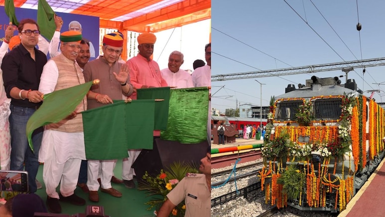 नई ट्रेन 'बीकानेर-साबरमती' एक्&zwj;सप्रेस को क&zwj;िया रवाना, बीकानेर से अहमदाबाद तक सीधी कनेक्टिविटी