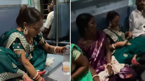 मूंगफली खाई, छिलके फर्श पर फेंके... ट्रेन में महिला की हरकत कैमरे में कैद, इंटरनेट पर मचा बवाल