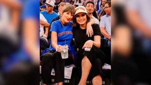 Taylor Swift And Mariska Hargitay Twin In Matching Knicks-Inspired T-Shirts At NBA Finals Game 4