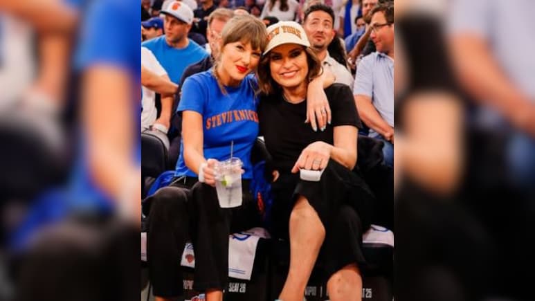 Taylor Swift And Mariska Hargitay Twin In Matching Knicks-Inspired T-Shirts At NBA Finals Game 4