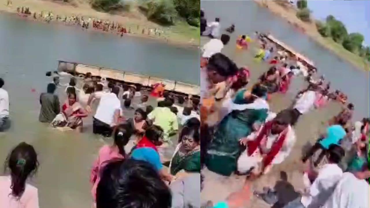 महाराष्ट्र के बीड में श्रद्धालुओं से भरी नाव पलटी, एक महिला की मौत,  35 लोग थे सवार; रेस्क्यू ऑपरेशन जारी