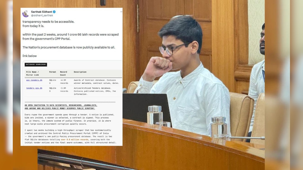 CBSE की खामियां उजागर करने वाले सार्थक सिद्धांत का नया खुलासा, पब्लिक किया सरकारी टेंडर का पूरा डेटाबेस