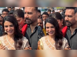 Watch: Raj Nidimoru Protects Samantha Ruth Prabhu From A Sea Of Fans At Tirumala