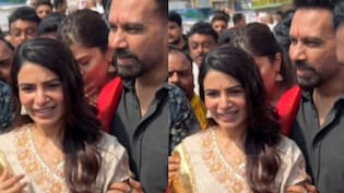 Watch: Raj Nidimoru Protects Samantha Ruth Prabhu From A Sea Of Fans At Tirumala