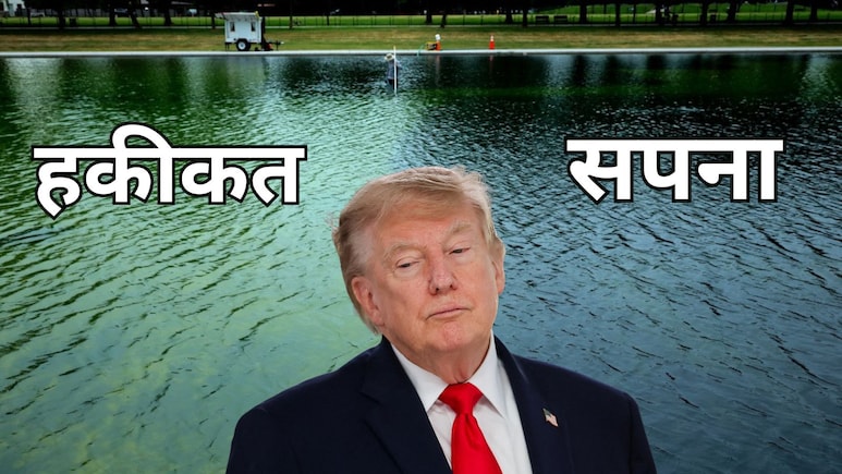 ट्रंप के अरमानों पर जमी काई! तालाब में बनाना चाहते थे अमेरिकी फ्लैग, बन गया 'पाकिस्तानी झंडा'