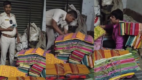 साड़ियों के ढेर में छिपा TMC नेता,  पुलिस ने ऐसे खोज निकाला; VIDEO वायरल