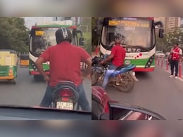 Watch: Hyderabad Biker Refuses To Budge, Forces Wrong-Way Bus To Reverse
