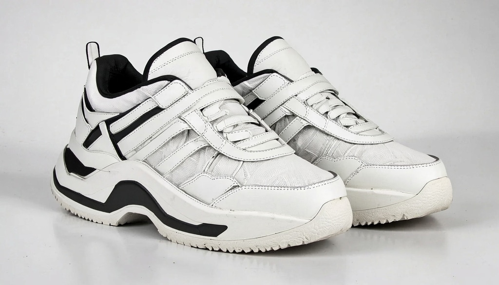 These bold chunky sneakers transcend their initial trend status to become an essential footwear staple. These bold chunky sneakers transcend their initial trend status to become an essential footwear staple.