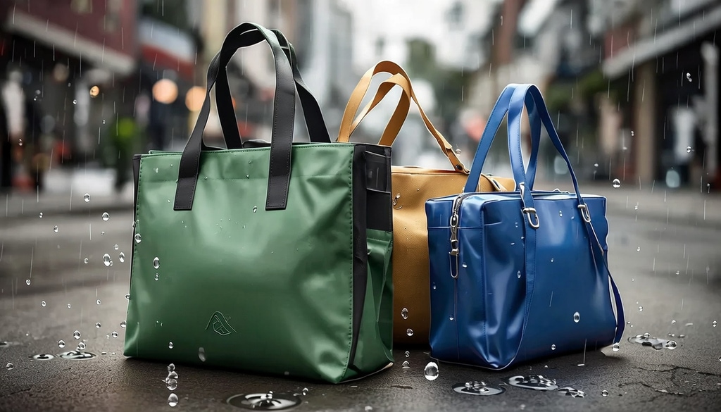 Waterproof tote bags protect your belongings during monsoon travel while offering convenient storage and stylish practicality. Waterproof tote bags protect your belongings during monsoon travel while offering convenient storage and stylish practicality.