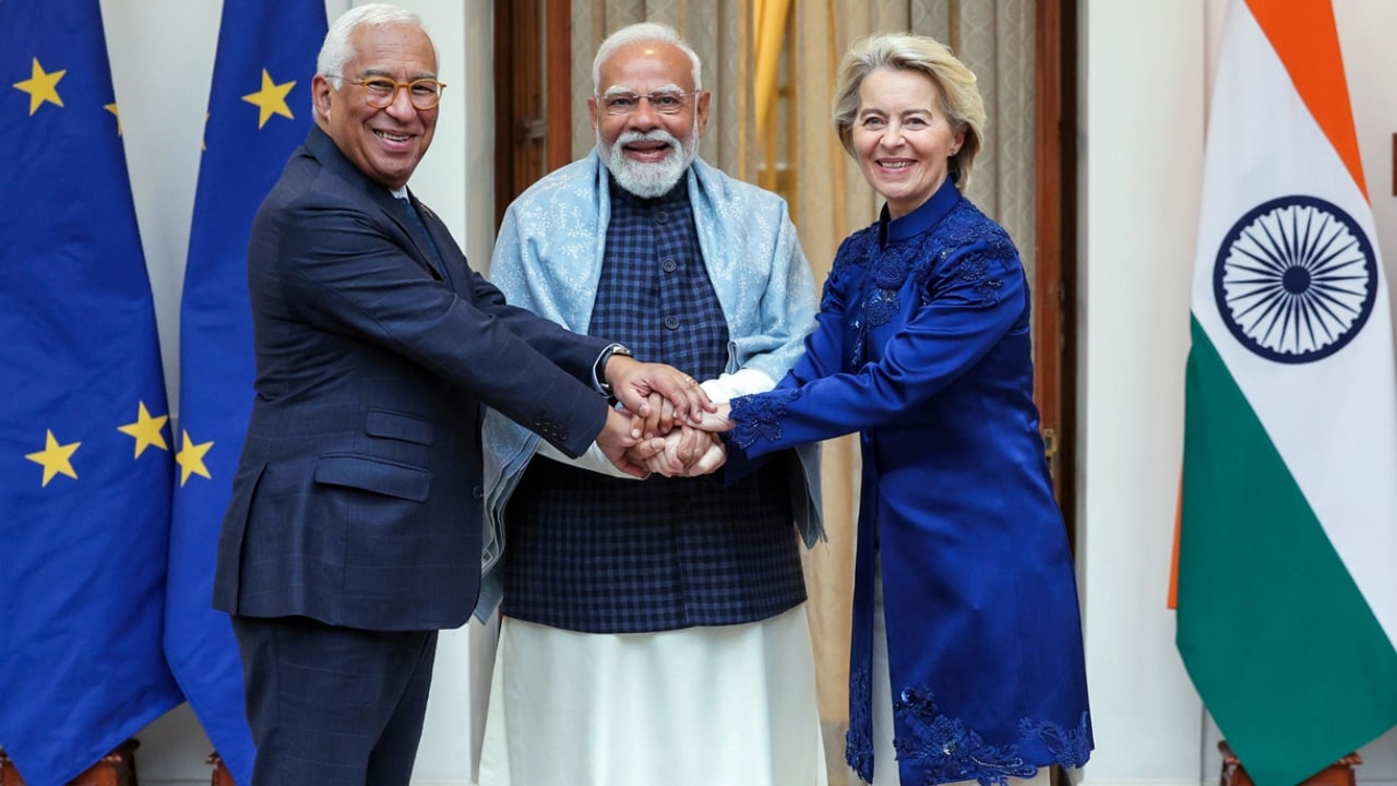 भारत और यूरोपीय संघ ने मंगलवार को बहुप्रतीक्षित भारत-यूरोपीय संघ मुक्त व्यापार समझौते (एफटीए) के संपन्न होने की घोषणा की, जो दुनिया की दो सबसे बड़ी अर्थव्यवस्थाओं के बीच द्विपक्षीय संबंधों में एक ऐतिहासिक मील का पत्थर है।