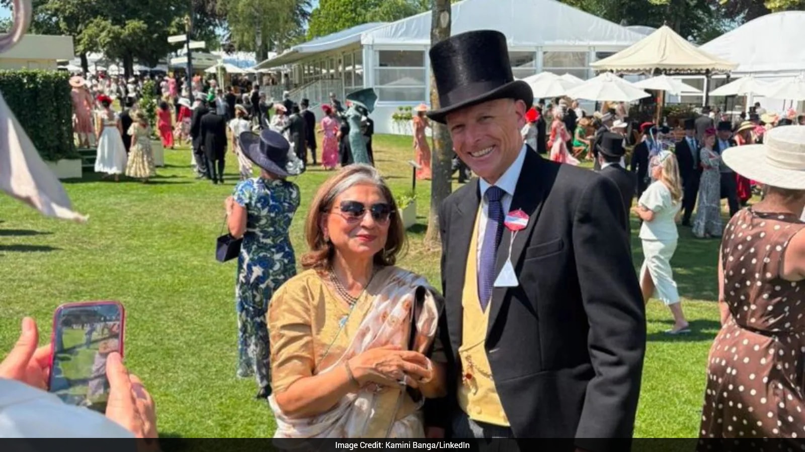 Indian-Origin Author Wears Traditional Sari at Royal Ascot Event in UK