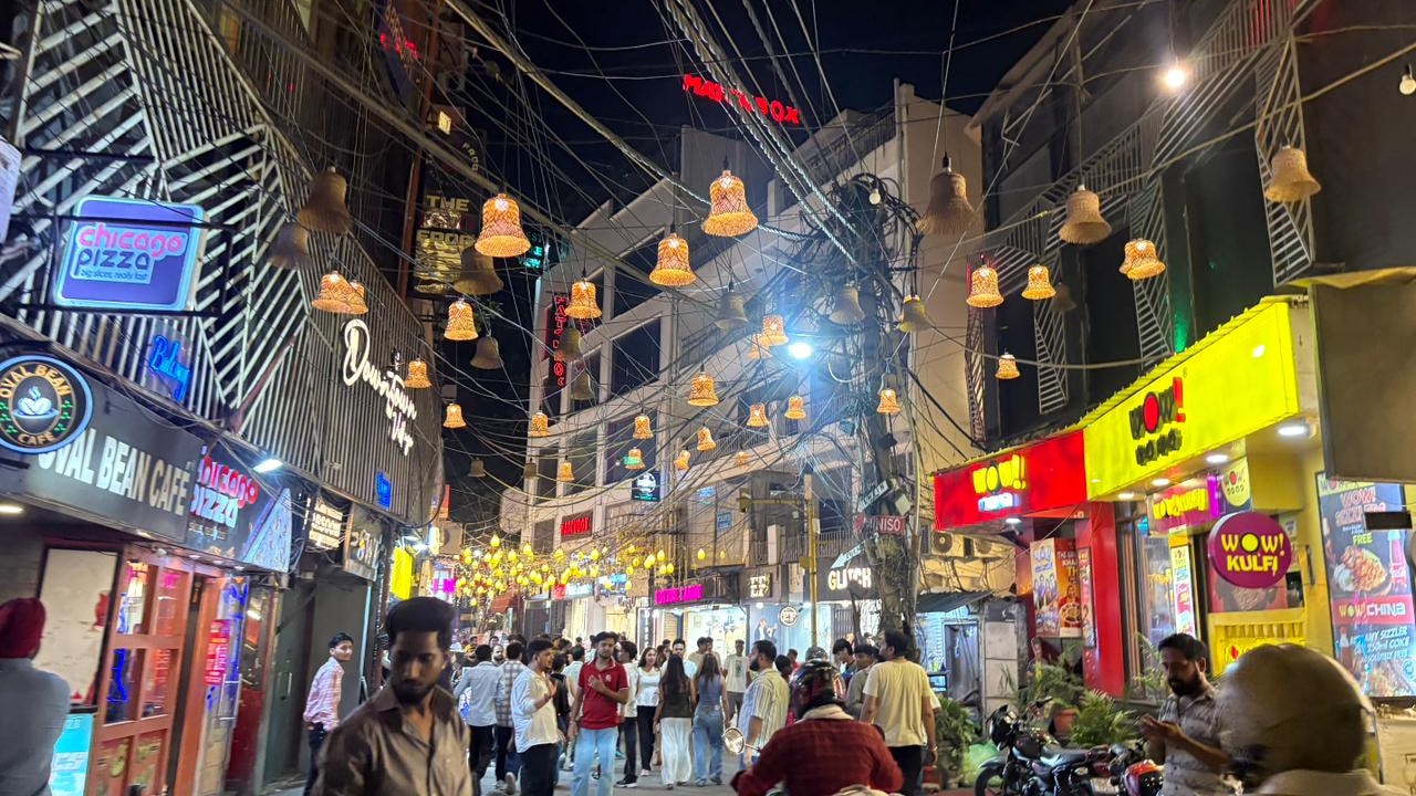 Hauz Khas on a weekend.