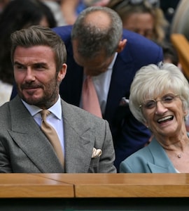 David Beckham Takes Mother To Wimbledon To Sit In Royal Box On Opening Day