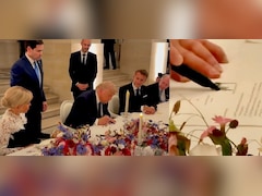 'This Was Not Easy': Watch The Moment Trump Signed US-Iran MoU To End War At Versailles
