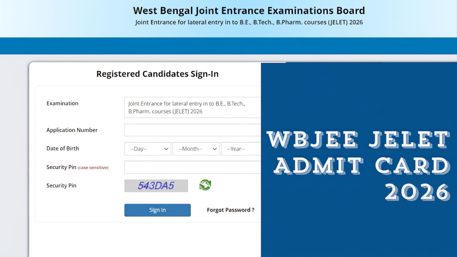WBJEE JELET 2026 Admit Card To Be OUT Today; Check Direct Link And Steps To Download Hall Ticket