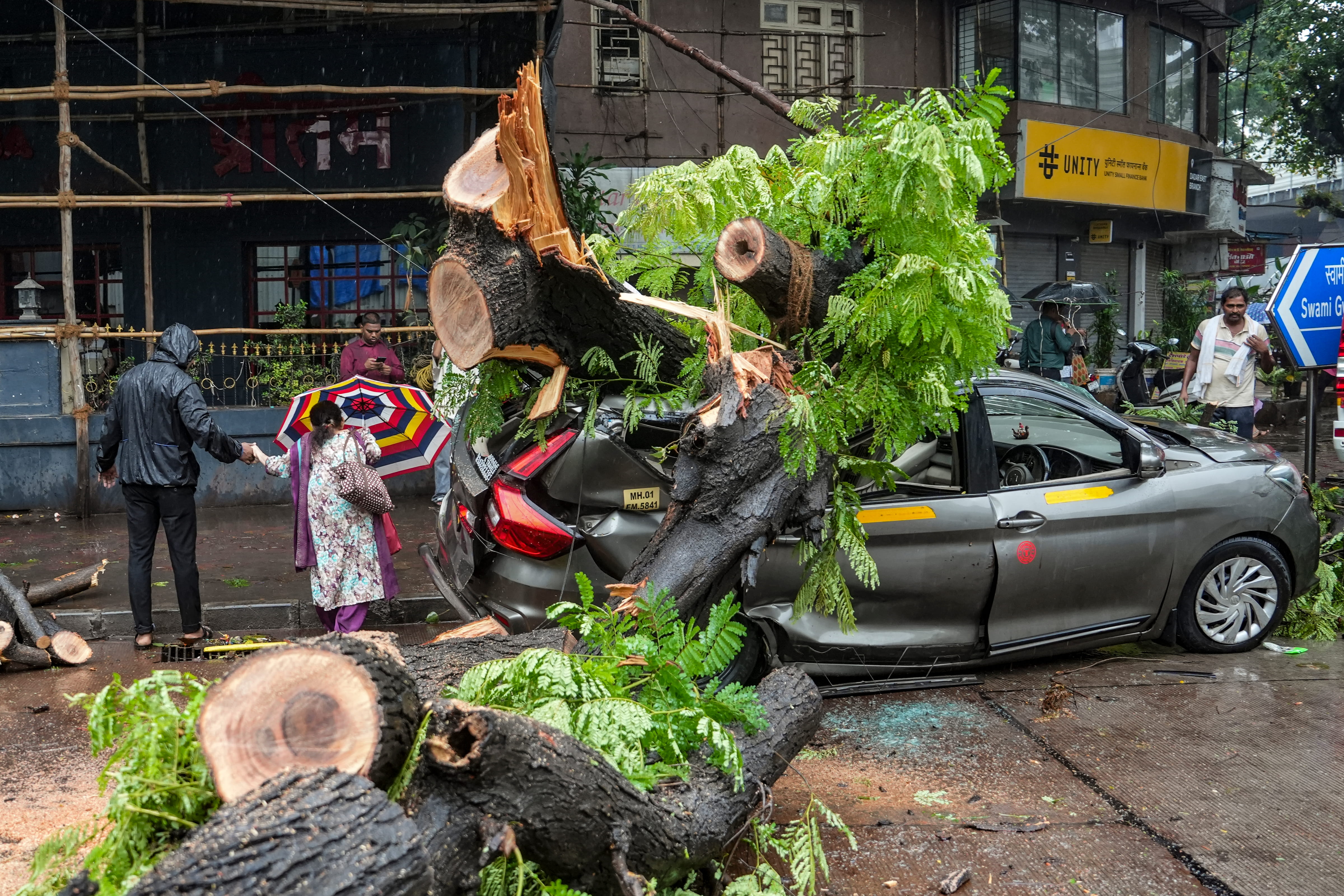 Wall Collapses, Trees Uprooted, Car Crushed: Mumbai Monsoon Rain Mayhem