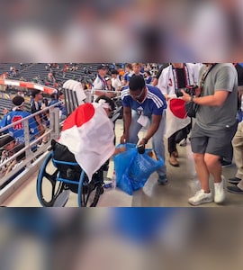 Wheelchair-Bound Japan Fan Collects Trash After FIFA World Cup Match, Wins Internet