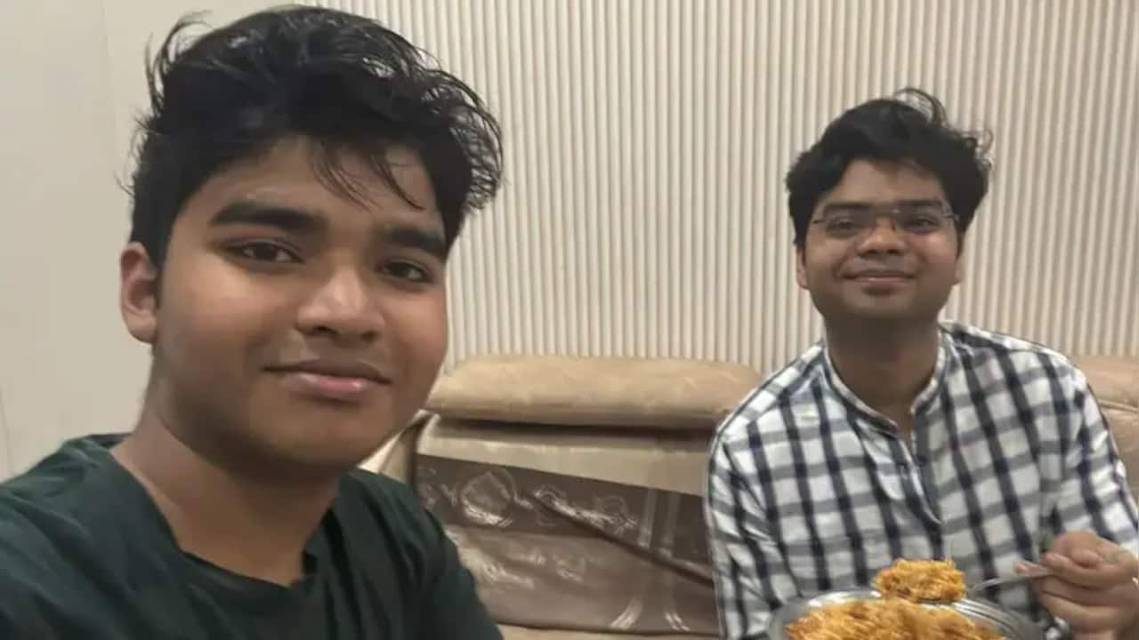Vedant with his brother