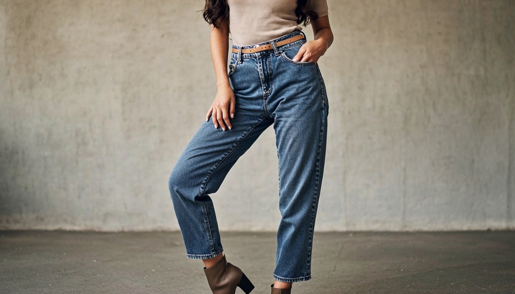 These trending barrel-leg jeans easily elevate ladies styles from casual gatherings to formal events.