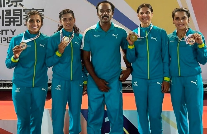 India Wins Women’s 4x100m Relay Gold at Asian Relays Championships