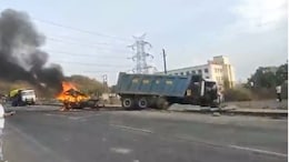 Car Rammed By Dumper, Dragged 500 Metres, Bursts Into Flames