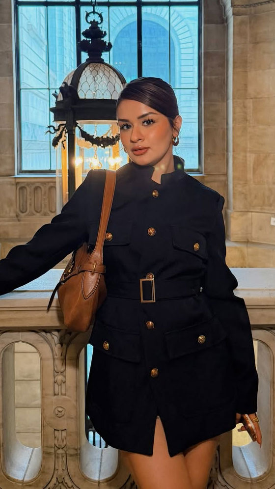 Avneet Kaur Stuns in Chic Black Blazer Mini Dress