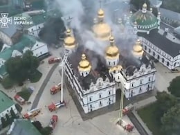 Video: Russian Strikes Set Kyiv's 1,000-Year-Old Monastery Complex Ablaze