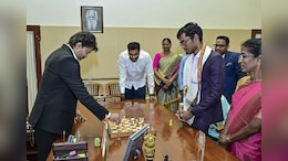 CM Vijay Awards Rs 50-Lakh Cheque To Praggnanandhaa Post Norway Win, Plays Chess With Him