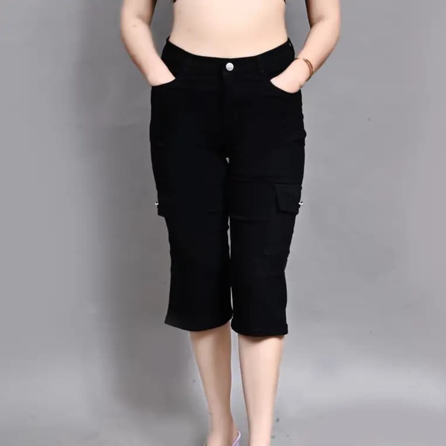Click here to buy: High Waist Women Denim Capri Click here to buy: High Waist Women Denim Capri