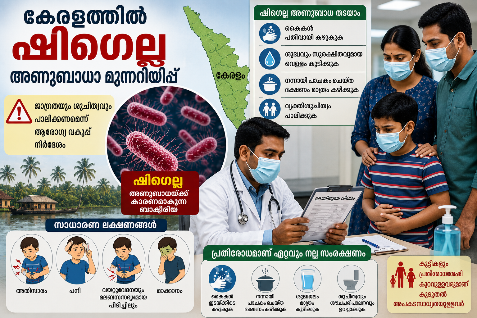 ഷിഗെല്ലയെ പ്രതിരോധിക്കാം: ലക്ഷണങ്ങളും ചികിത്സയും മുൻകരുതലുകളും ഇങ്ങനെ