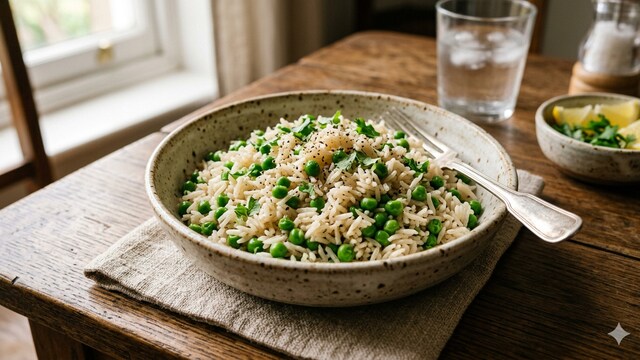 Adding one cup of green peas to rice can boost your fibre and protein intake