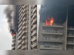 Two Massive Fires In Noida, 12th Floor Flat, Ground Floor Office Damaged