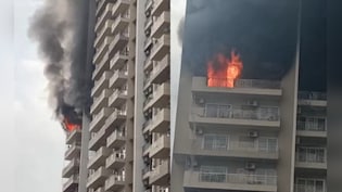 Two Massive Fires In Noida, 12th Floor Flat, Ground Floor Office Damaged