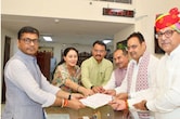 बीजेपी विधायक दल की बैठक के बाद सतीश पूनिया और अलका गुर्जर ने राज्यसभा चुनाव के लिए कराया नामांकन