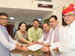 बीजेपी विधायक दल की बैठक के बाद सतीश पूनिया और अलका गुर्जर ने राज्यसभा चुनाव के लिए कराया नामांकन