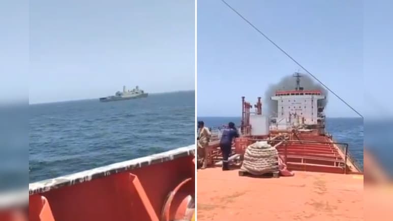 Indian Navy Saves 24 Sailors After Tanker Catches Fire Off Oman Coast