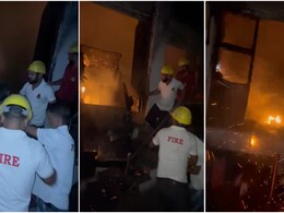 पाली के नए बस स्टैंड के होटल में भीषण आग, तीसरी मंजिल पर फंसे शख्स की जान बाल-बाल बची