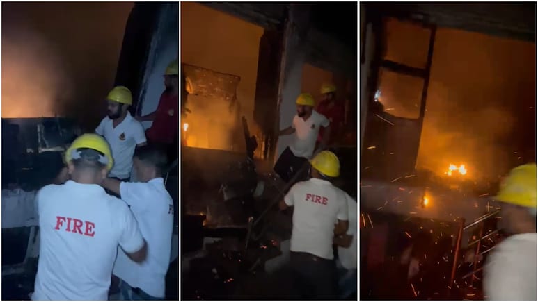 पाली के नए बस स्टैंड के होटल में भीषण आग, तीसरी मंजिल पर फंसे शख्स की जान बाल-बाल बची