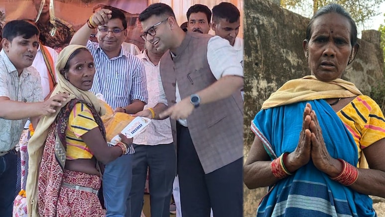 नक्&zwj;सल गढ़ रहे गांवों में चला 'अम्मा' का जादू, MLA-एसपी भी हुए मुरीद, तोहफे में दी पीली साड़ी