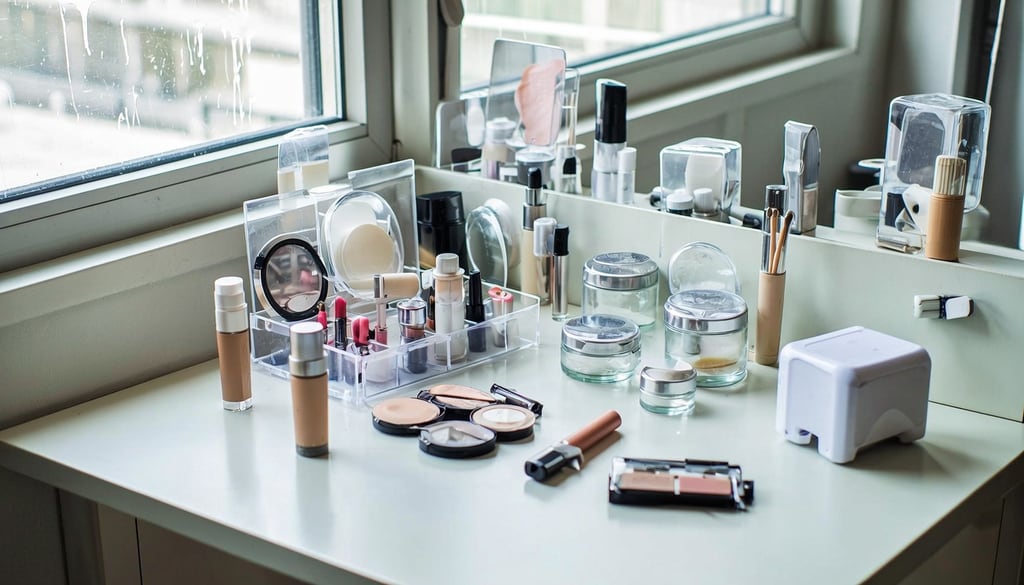 Keep makeup fresh, hygienic, and long lasting with proper cosmetic storage during humid monsoon months. Keep makeup fresh, hygienic, and long lasting with proper cosmetic storage during humid monsoon months.