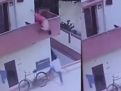 UP Man Leans Over To Get Ice Cream From Vendor, Falls From Balcony