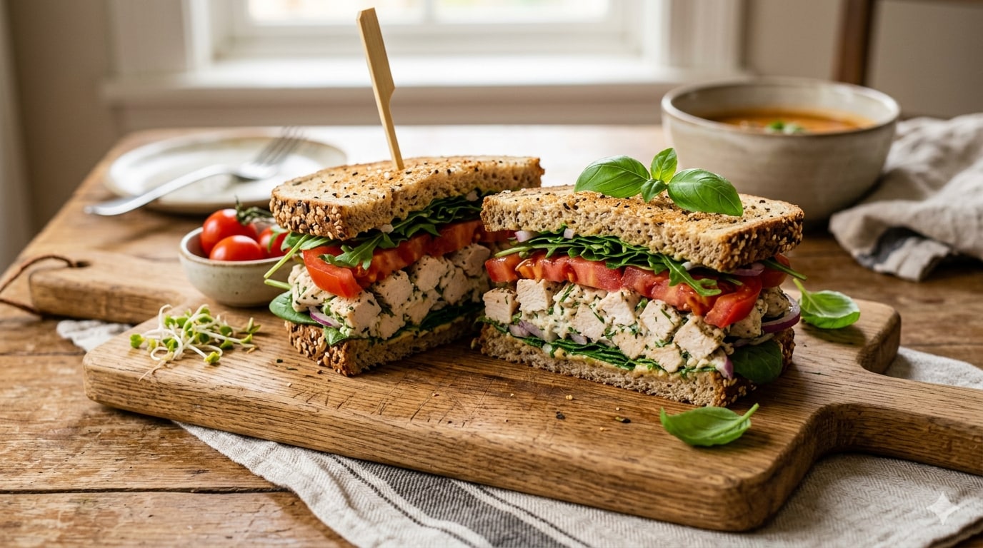 High-Protein Tomato Sandwich Recipe Uses Paneer, Cashews, and Tangy Tomato Filling