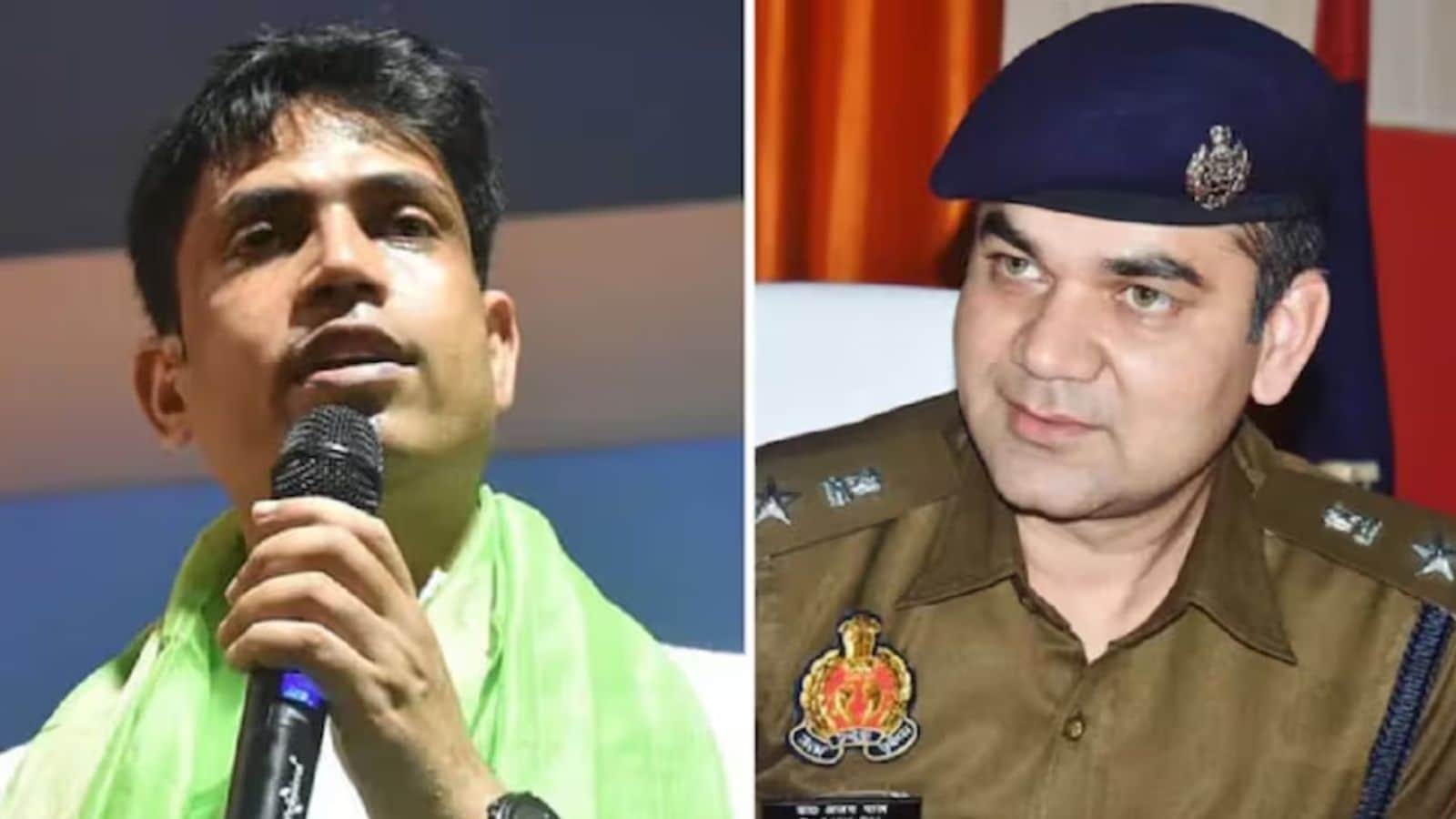 TMC के पुष्पा जहांगीर खान और UP के चर्चित IPS अजयपाल शर्मा. TMC के पुष्पा जहांगीर खान और UP के चर्चित IPS अजयपाल शर्मा.