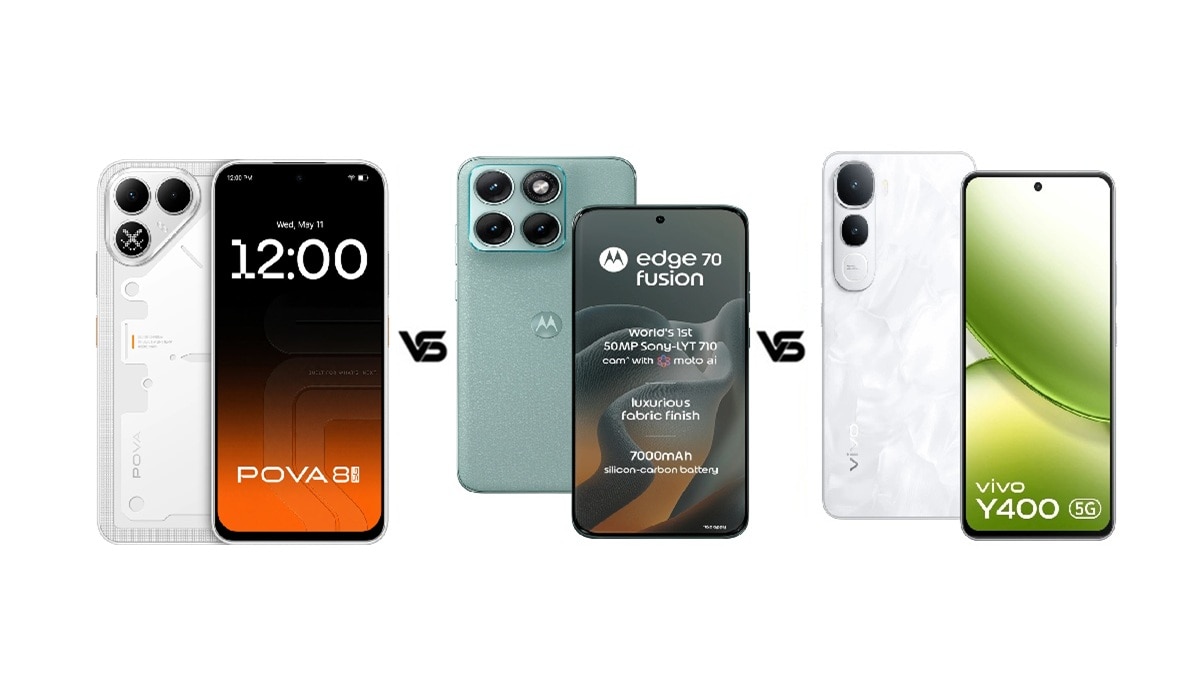 Tecno Pova 8 vs Motorola Edge 70 Fusion vs Vivo Y400 5G: फीचर्स और स्पेसिफिकेशंस में तुलना, जानें कौन है बेस्ट