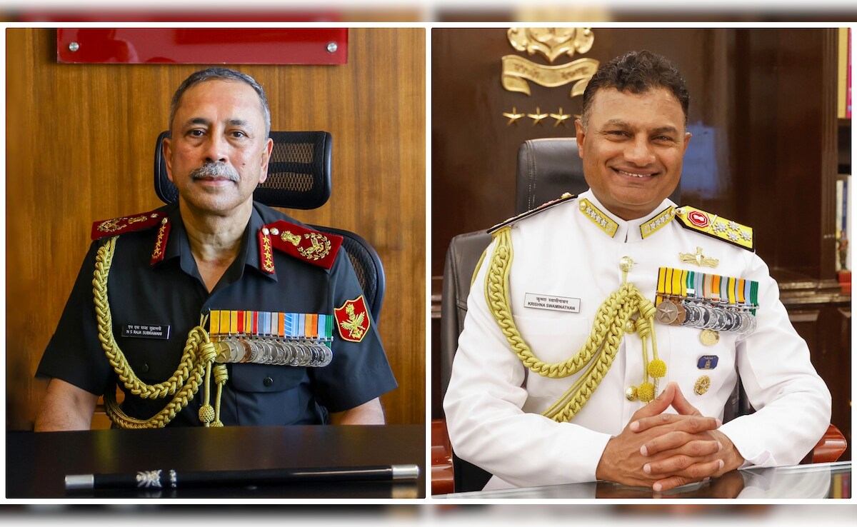 भारत की सेना को नया 'कमांडर', नौसेना को नया कप्तान; कौन हैं जनरल सुब्रामणि और एडमिरल स्वामीनाथन?