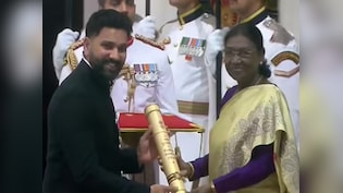 Rohit Sharma Receives Prestigious Padma Shri Award From President Droupadi Murmu