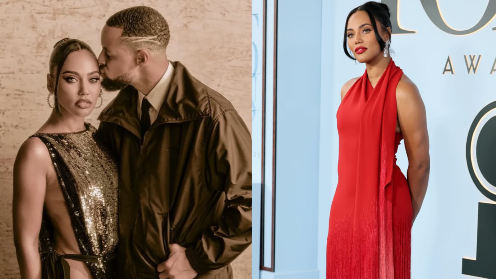 Stephen Curry Cant Keep Calm As Ayesha Curry Stuns In Cherry-Red Halter-Neck Gown At Tony Awards: "Wowzers"