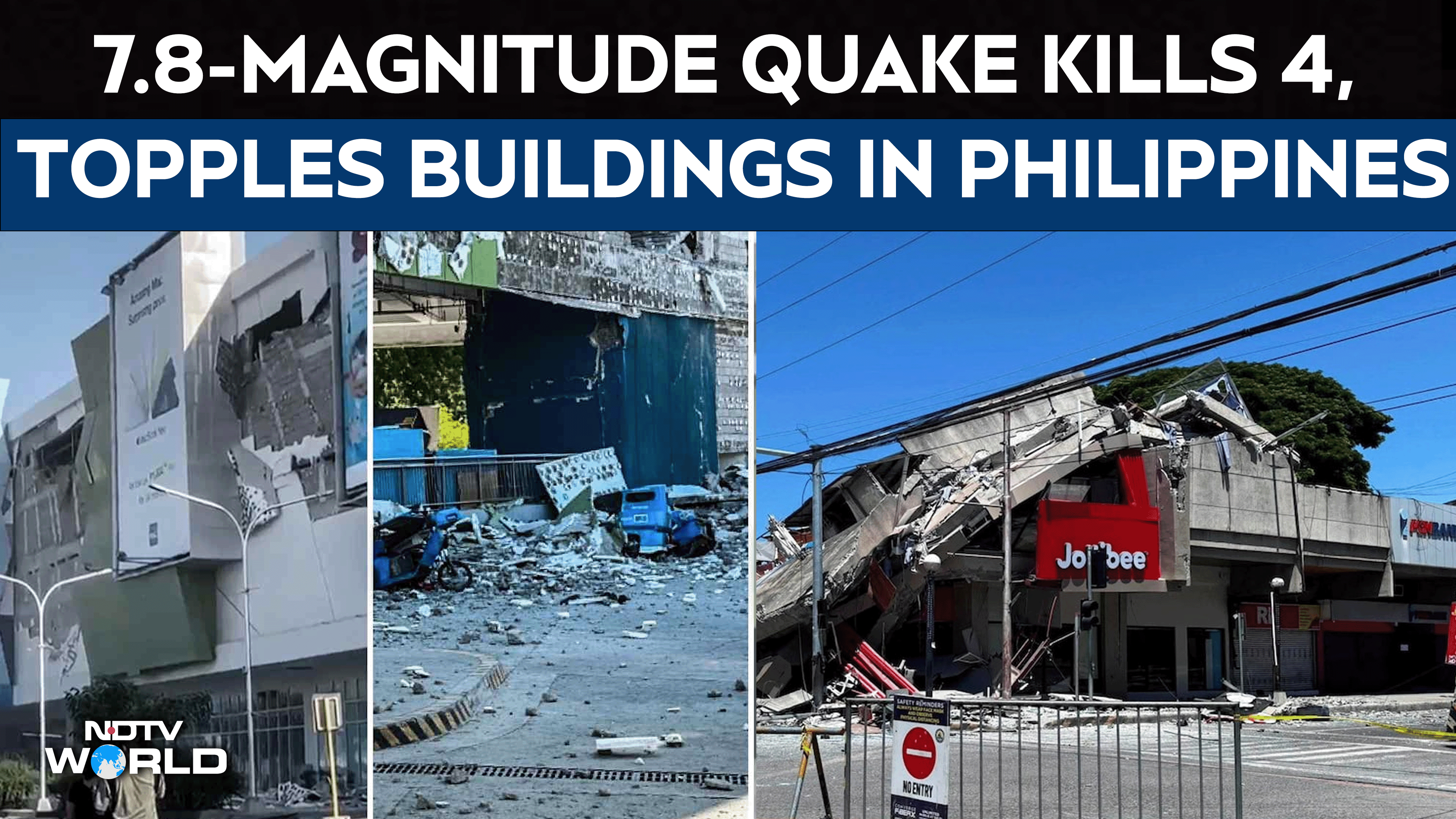 Philippines Earthquake | 4 Killed, Buildings Collapse As 7.8-Magnitude Quake Strikes Philippines