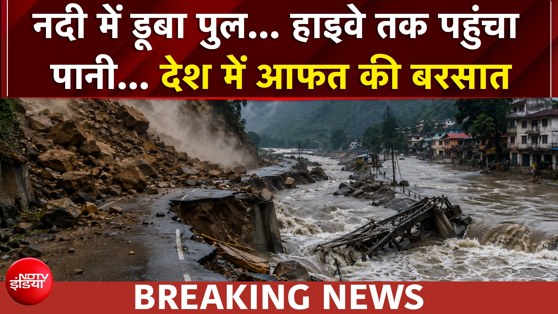कुदरत का कहर भयंकर! कहीं लैंडस्लाइड,... कहीं डूबा पुल, सड़कों पर भी सैलाब